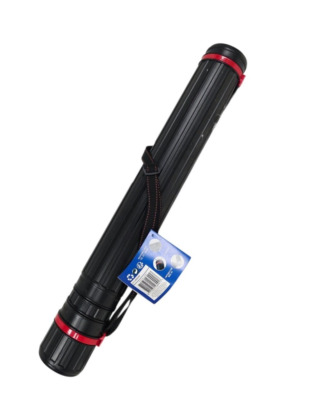 Black and Red secure close Poster/Document artwork folio Carry Tube